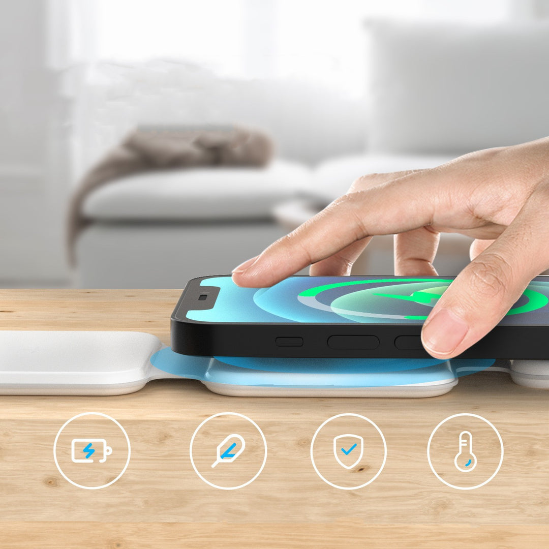 3-in-1 Magnetic Foldable Wireless Charging Station for iPhone, AirPods & Apple Watch