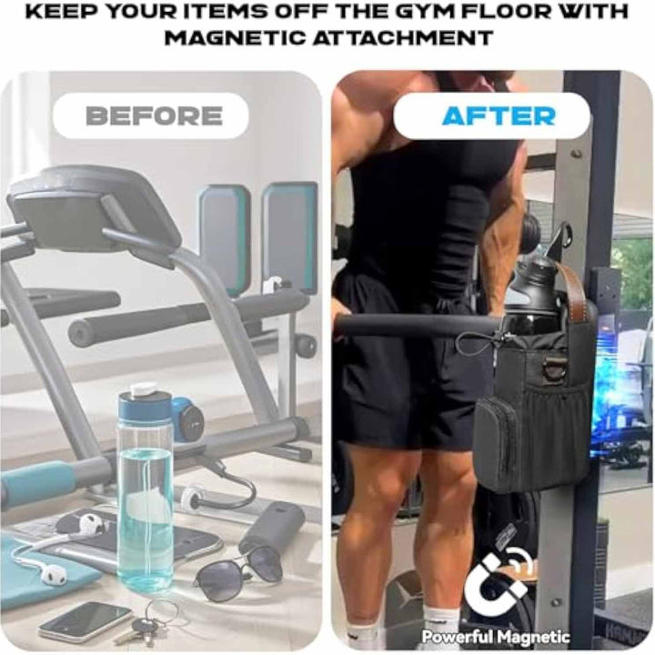 Waterproof Gym Bag – Portable Fitness Duffel with Bottle Holder