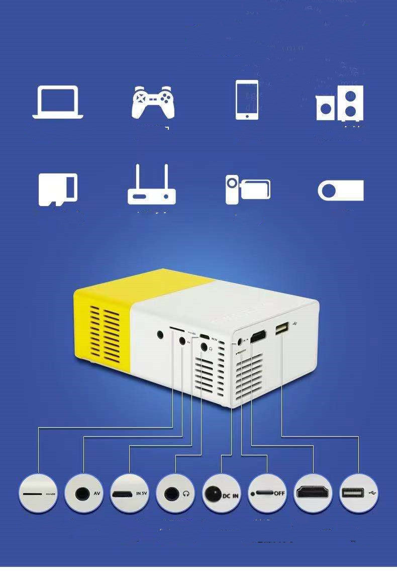 Mini HD LED Portable Projector – Compact Home Cinema for Movies & Gaming